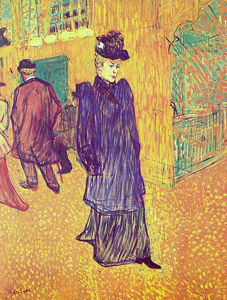 Henri de toulouse-lautrec Jane Avril sortant du Moulin Rouge